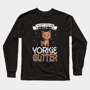 Yorkie glitter Long Sleeve T-Shirt